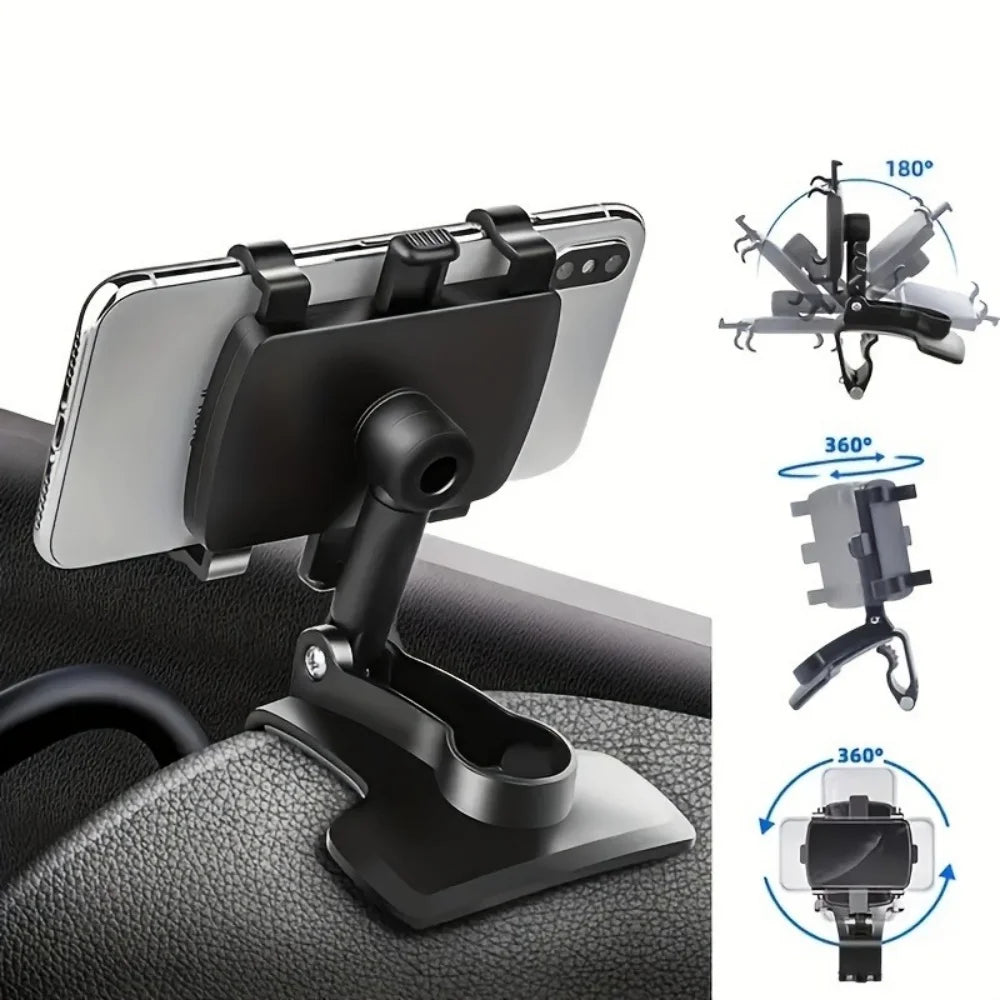 Universal Car Dashboard Phone Holder 360° Rotation Smartphone Car Stand For iPhone Samsung Portable GPS Navigation Holder