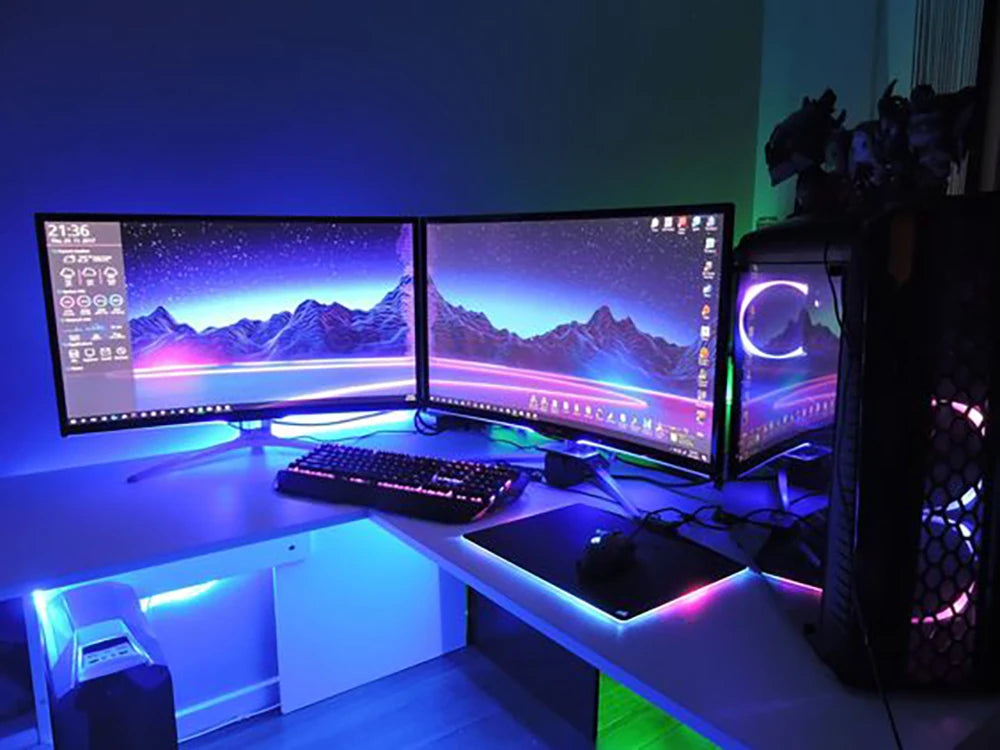 Tape Bluetooth USB LED Strip Light 5V USB RGB Lights Flexible LED Lamp Tape Ribbon RGB Self-adhesive TV Desktop