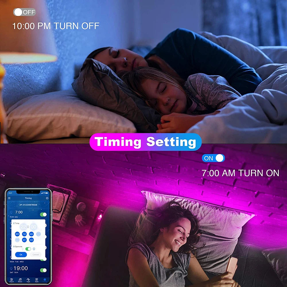 Tape Bluetooth USB LED Strip Light 5V USB RGB Lights Flexible LED Lamp Tape Ribbon RGB Self-adhesive TV Desktop