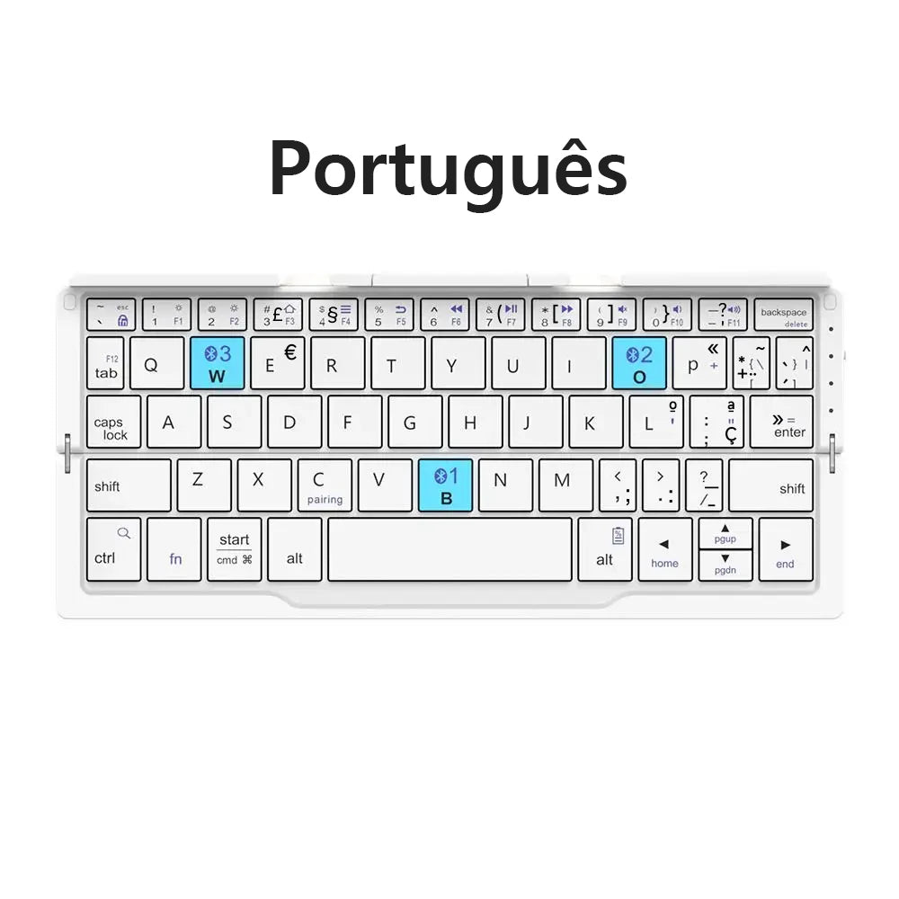 Mini Wireless Foldable Keyboard Supports 3 Devices With Stand Charging Wireless Bluetooth Keyboard Multilingual Ipad Keyboard