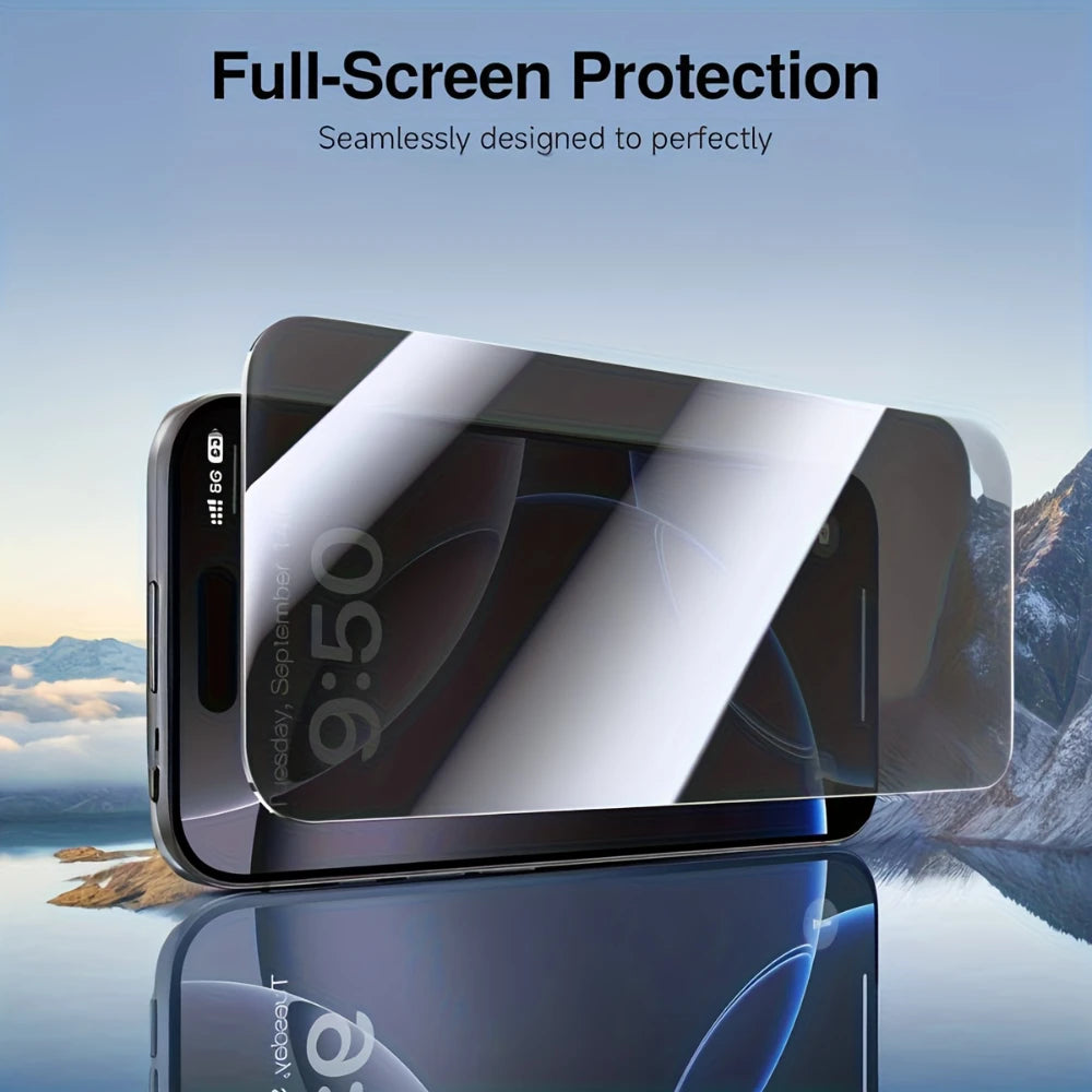 4Pcs Complete Coverage Tempered Glass Screen Protectors Designed For Various For iPhone 17 16 15 14 13 12 11Pro MAX Phone