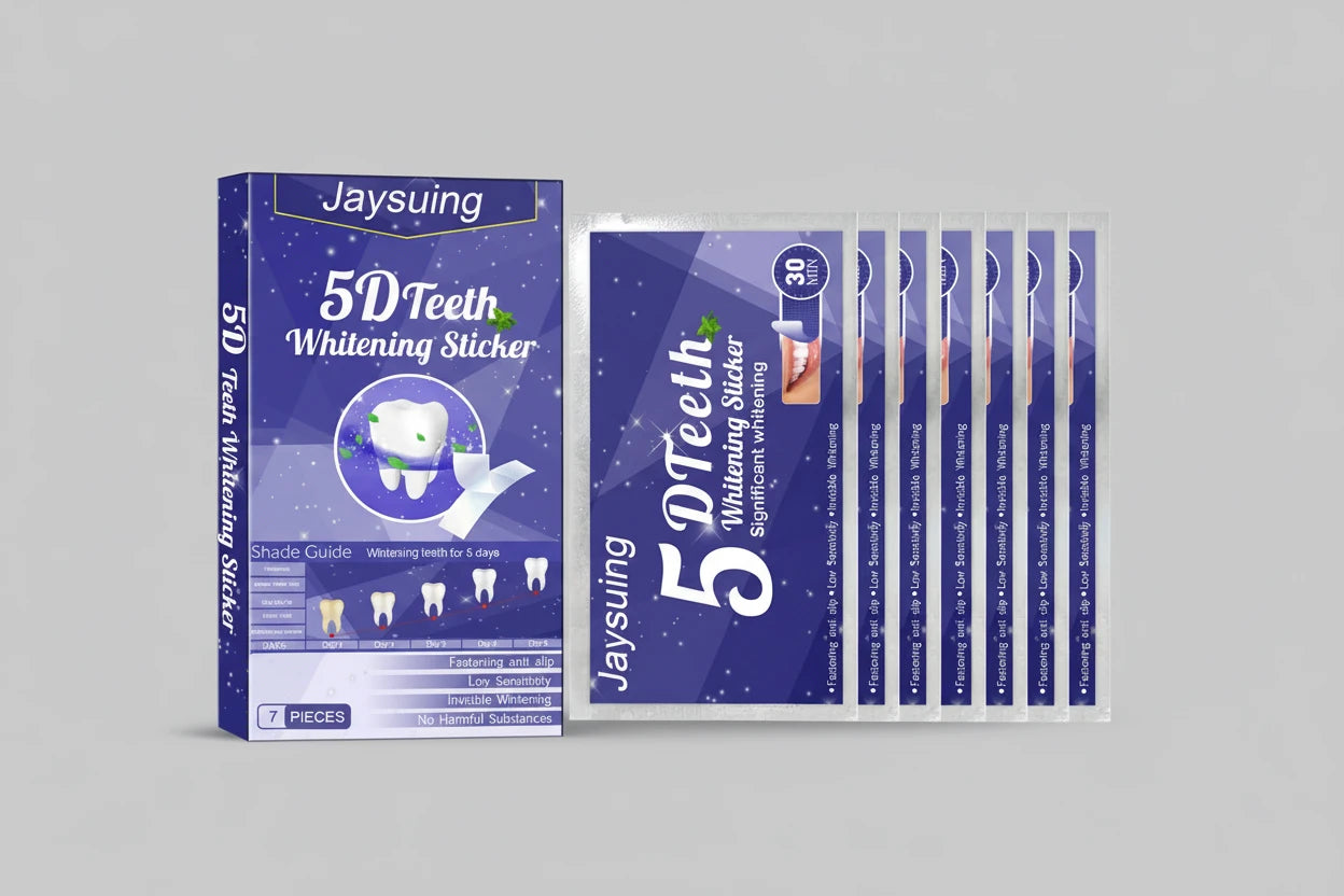 5D Teeth Whitening Strips Gel Remove Plaque Stains Cleaning Oral Hygiene Bleaching Dental Tools Fresh Breath Brighten Tooth Care