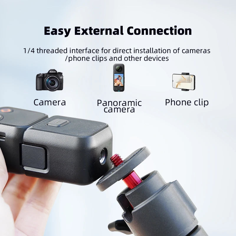 Selfie Stick Tripod For DJI Action 5 Pro 4/Osmo 360/Pocket 3/Insta360 Ace Pro 2,Camera Live Streaming Photography Accessories