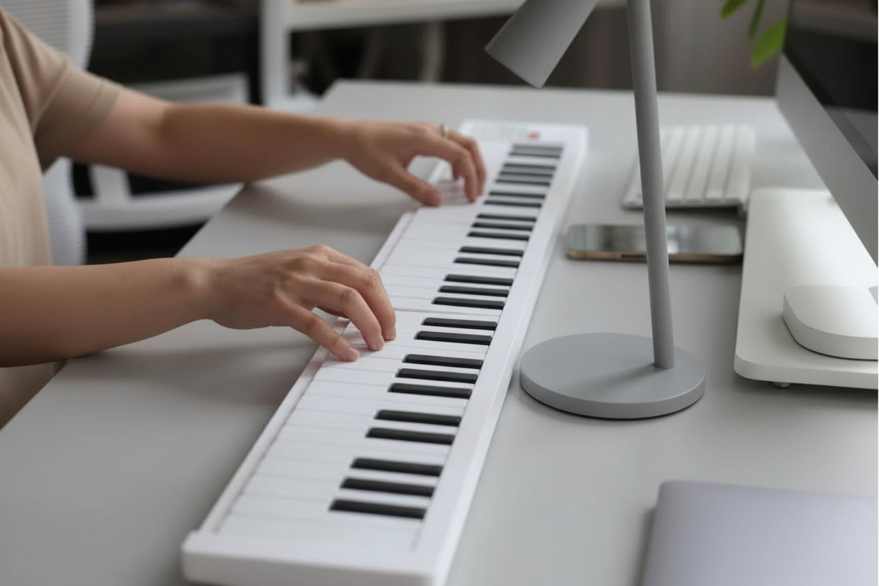 61 Key Foldable Piano Keyboard 61 Key Foldable Piano Portable Keyboard Folding Electronic Instrument  with Recording Playback