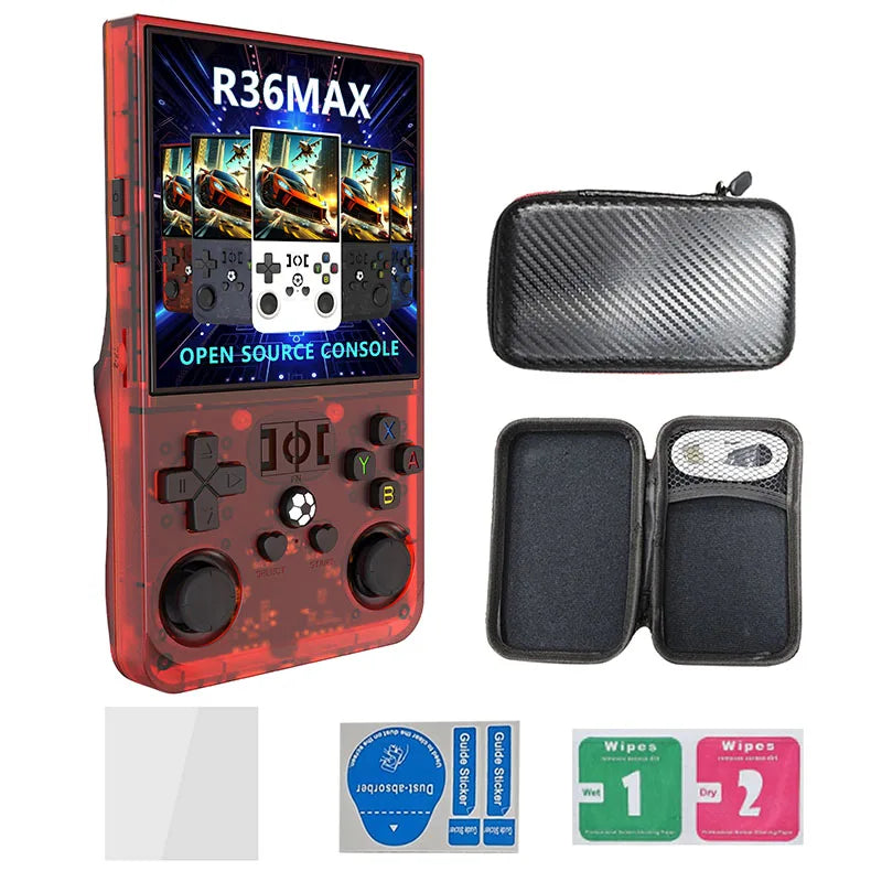 Retro Handheld Game Console Linux System 4.0 Inch IPS Screen Open Source R36MAX Portable Video Player