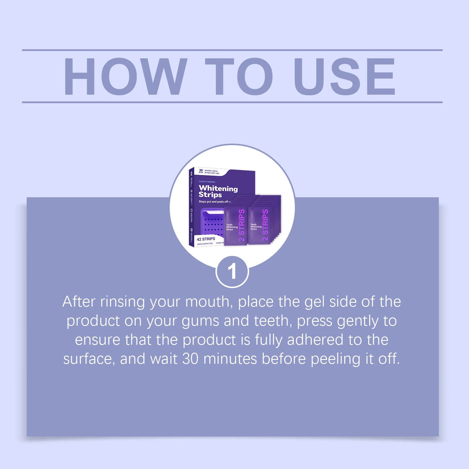 Purple Teeth Whitening Strips Improve Dental Yellowing Oral Cleaning Gel Teeth Bright Stain for Lasting Bright Smile