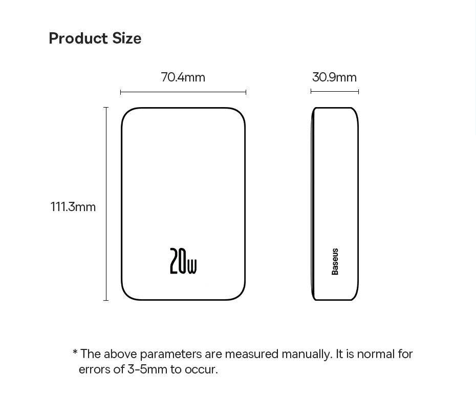Baseus Magnetic Power Bank Wireless External Battery For Magsafe Powerbank Portable Charger For iphone 15 14 13 12 Mini Pro Max