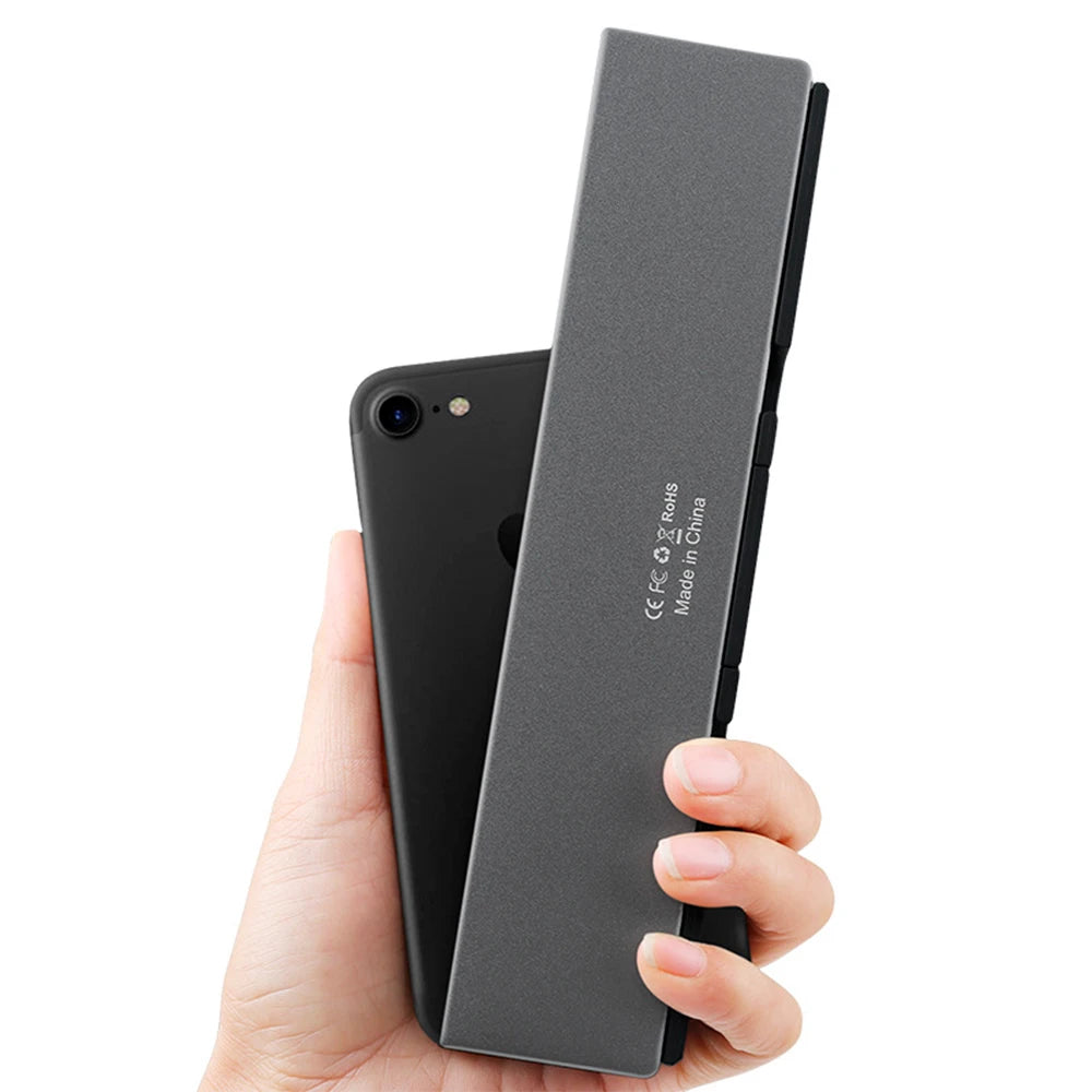 Mini Wireless Foldable Keyboard Supports 3 Devices With Stand Charging Wireless Bluetooth Keyboard Multilingual Ipad Keyboard