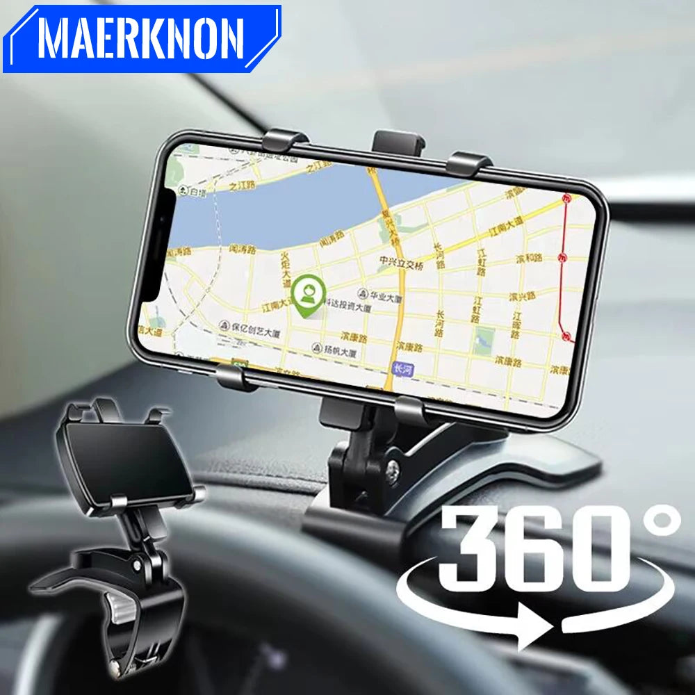 Universal Car Dashboard Phone Holder 360° Rotation Smartphone Car Stand For iPhone Samsung Portable GPS Navigation Holder
