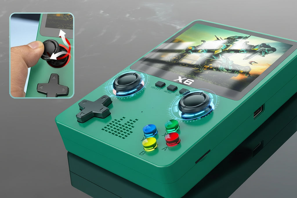 Retro Handheld Game Console 3.5Inch IPS Screen Dual 3D Joystick 11 Simulators GBA Video Game Players 10000+ Games for Kids Gifts