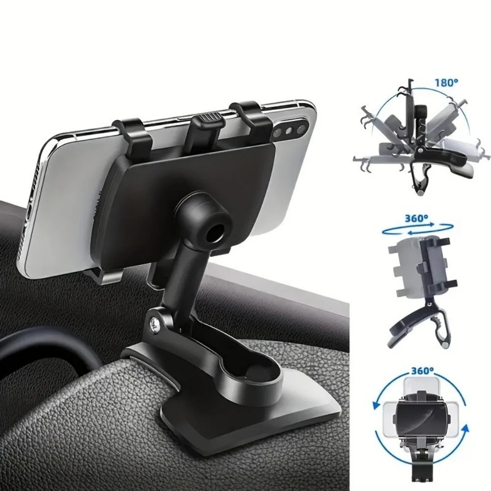 Universal Car Dashboard Phone Holder 360° Rotation Smartphone Car Stand For iPhone Samsung Portable GPS Navigation Holder