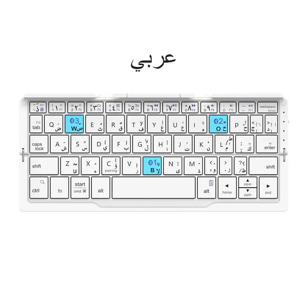 Mini Wireless Foldable Keyboard Supports 3 Devices With Stand Charging Wireless Bluetooth Keyboard Multilingual Ipad Keyboard