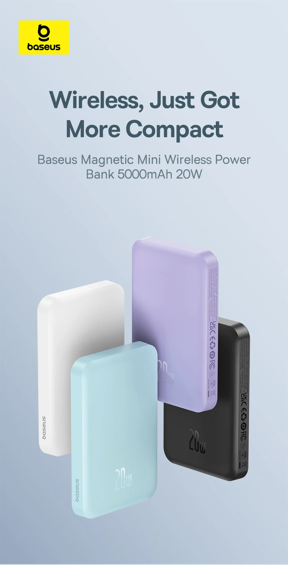 Baseus Magnetic Power Bank Wireless External Battery For Magsafe Powerbank Portable Charger For iphone 15 14 13 12 Mini Pro Max