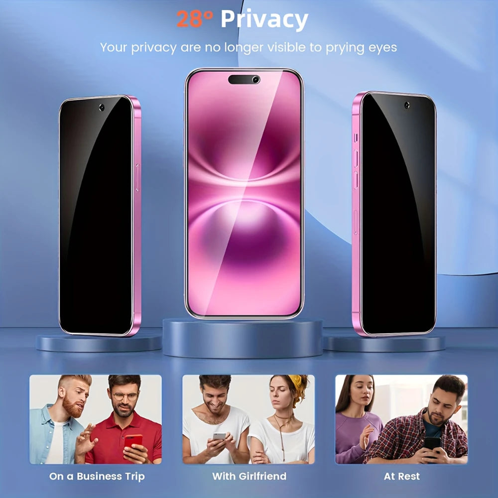 4Pcs Complete Coverage Tempered Glass Screen Protectors Designed For Various For iPhone 17 16 15 14 13 12 11Pro MAX Phone