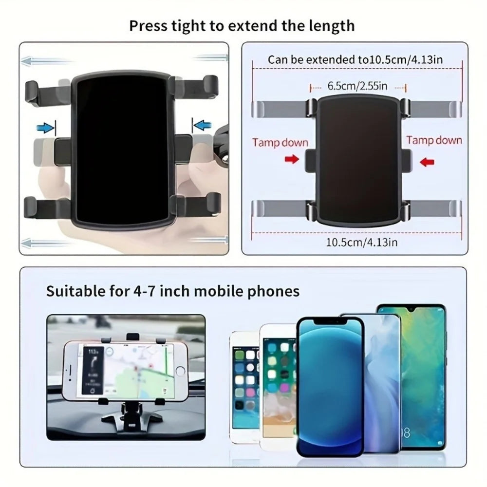 Universal Car Dashboard Phone Holder 360° Rotation Smartphone Car Stand For iPhone Samsung Portable GPS Navigation Holder