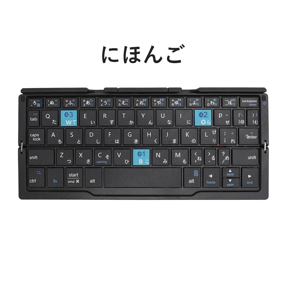 Mini Wireless Foldable Keyboard Supports 3 Devices With Stand Charging Wireless Bluetooth Keyboard Multilingual Ipad Keyboard