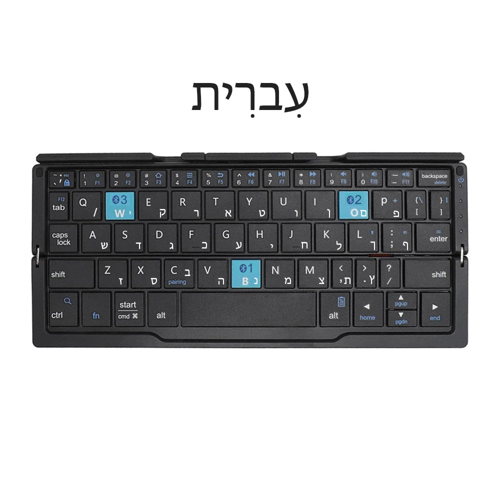 Mini Wireless Foldable Keyboard Supports 3 Devices With Stand Charging Wireless Bluetooth Keyboard Multilingual Ipad Keyboard