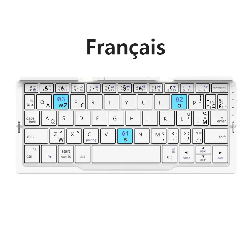 Mini Wireless Foldable Keyboard Supports 3 Devices With Stand Charging Wireless Bluetooth Keyboard Multilingual Ipad Keyboard
