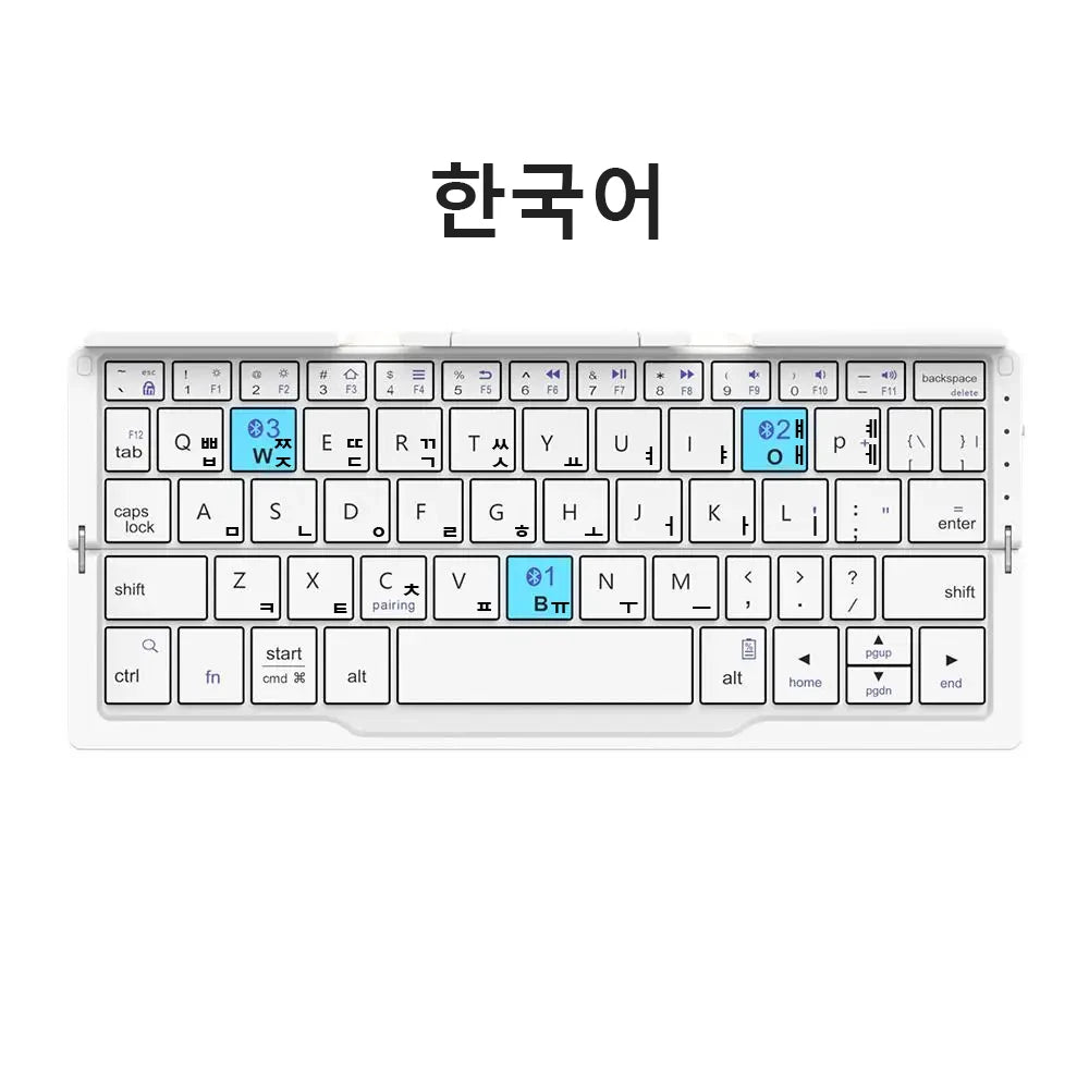 Mini Wireless Foldable Keyboard Supports 3 Devices With Stand Charging Wireless Bluetooth Keyboard Multilingual Ipad Keyboard